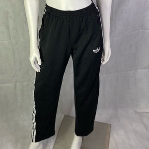 ADIDAS BLACK AND WHITE STRAIGHT ATHLETIC PANTS